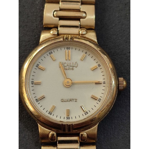 Jam Tangan Picallo Paris 95-637 23K Glod Electro Plated 3Atm