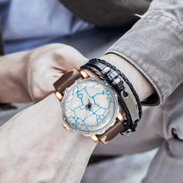 jam tangan pria kulit BIDEN original YN 0115 geransi 1 tahun