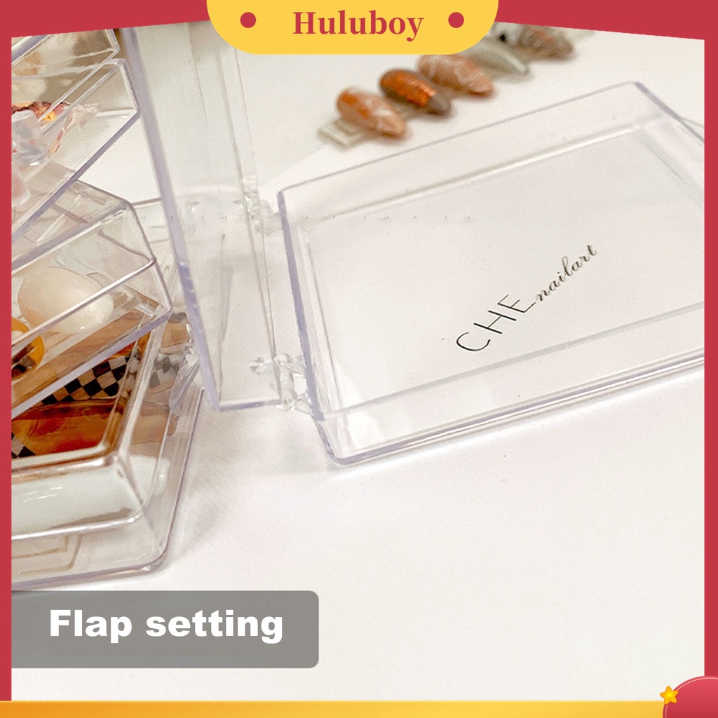 Huluboy Huluboy♡ 3pcs / Set Stand Display Kuku Palsu Tebal Tekstur Transparan Untuk Rumah