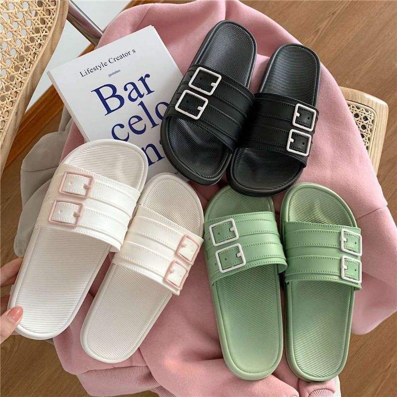 Sandal Wanita Selop Gesver Jelly Karet Import Anti Slip / Sandal Jelly Selop Karet XYLIA Gesver Double / Sandal Import V202 - 7