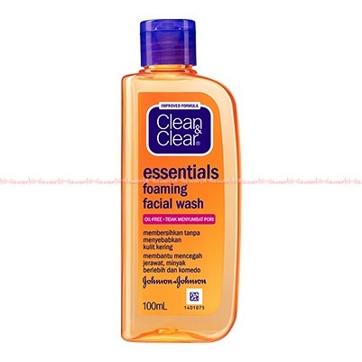 Clean &amp; Clear Essential Foaming 100ml Facial wash foam pembersih muka CC 100 ml Clean and n Clear