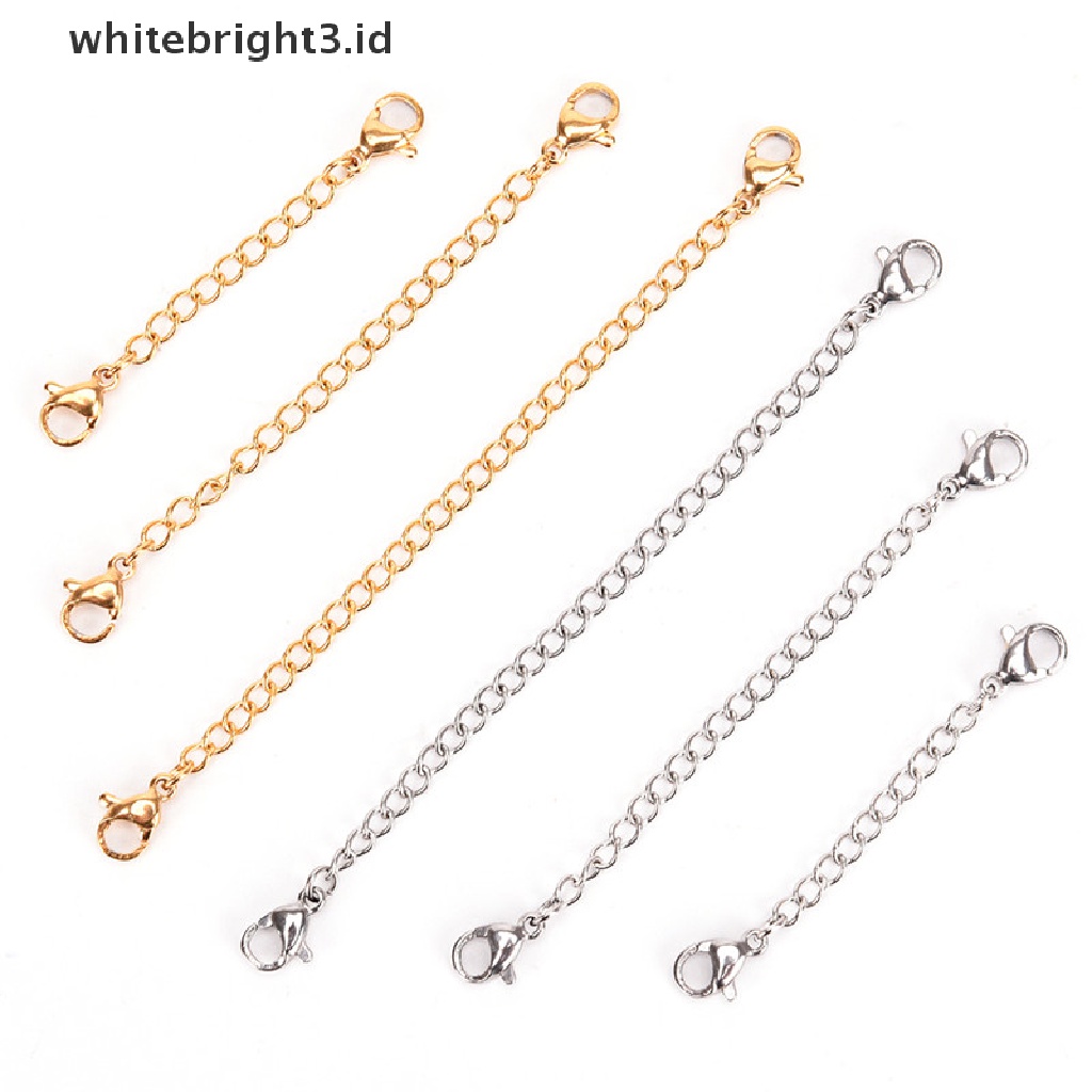 (whitebright3.id) Rantai Extender Tail Links Untuk Membuat Perhiasan Kalung / Gelang / Anting