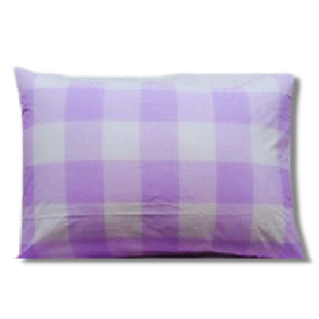 sarung bantal dan guling 1set murah motif aesthetic emily kotak abu bahan katun disperse warna tidak luntur