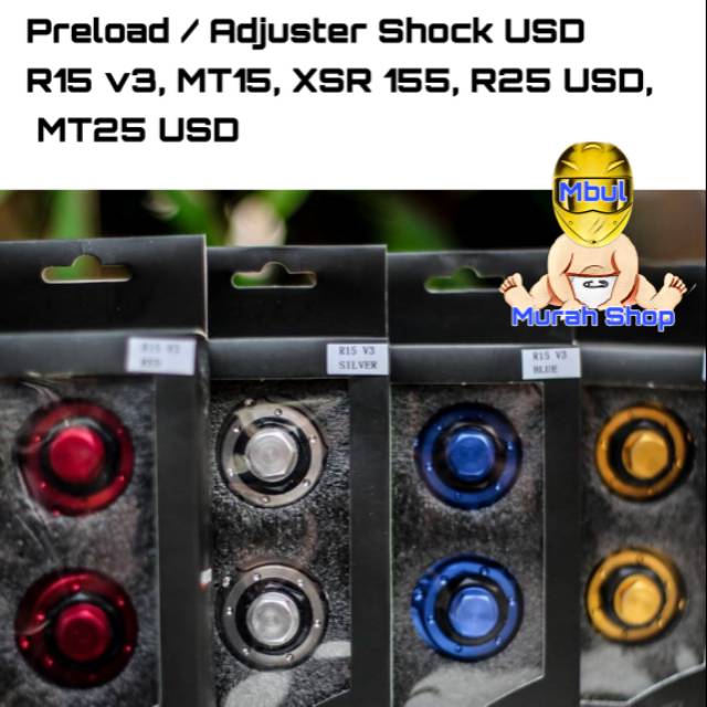 Preload shock Upsidedown R15 V3 Mt15 xsr155 R25 mt25 new adjuster shock