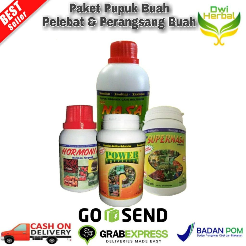 Paket Pupuk Organik Pelebat Dan Perangsang Buah Terbaik Pupuk Perangsang Akar, Daun, Bunga Dan Buah