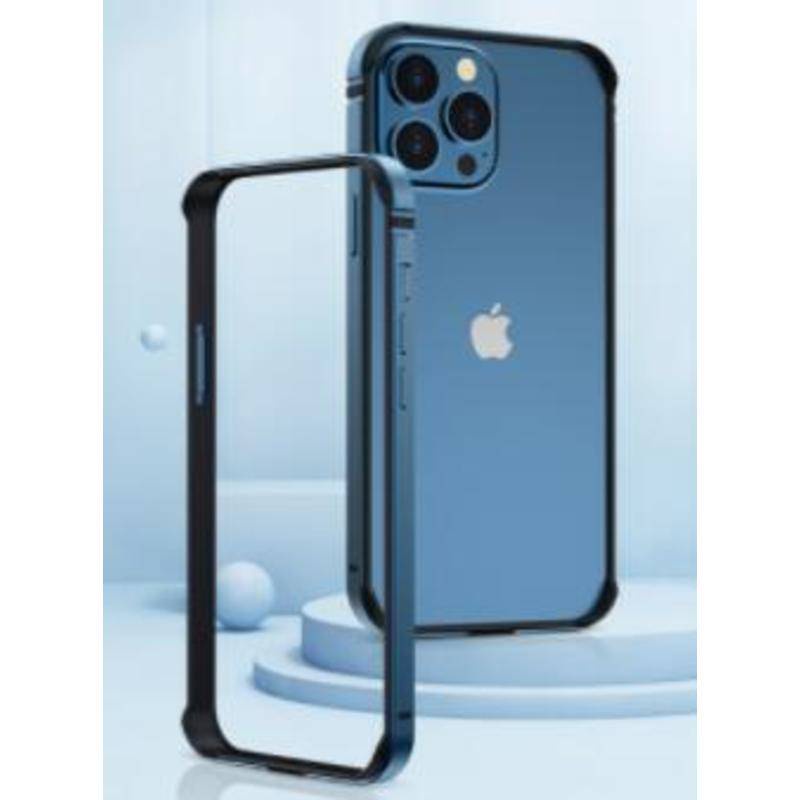 Casing Bumper Case Metal Aluminum Alloy + Silikon Untuk iPhone 12 / 13 Pro Max Mini / 12 / 13