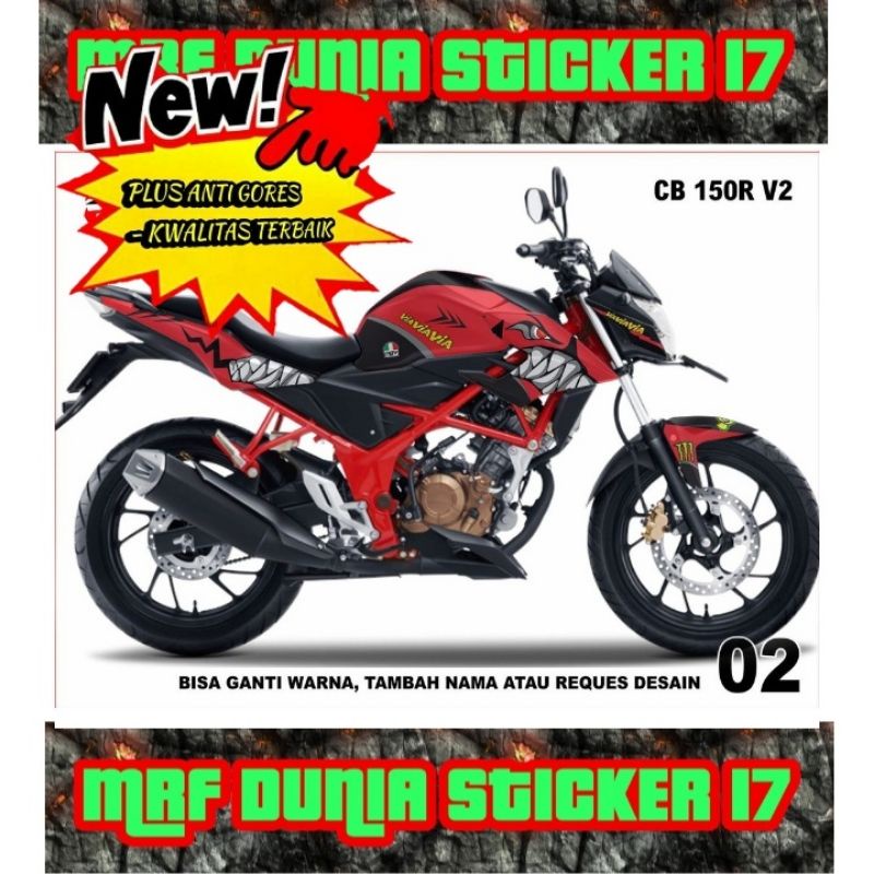Sticker decal CB 150R V2 Full Body dekal CB 150R V2 Stiker Decal CB 150R V2 Modif 02