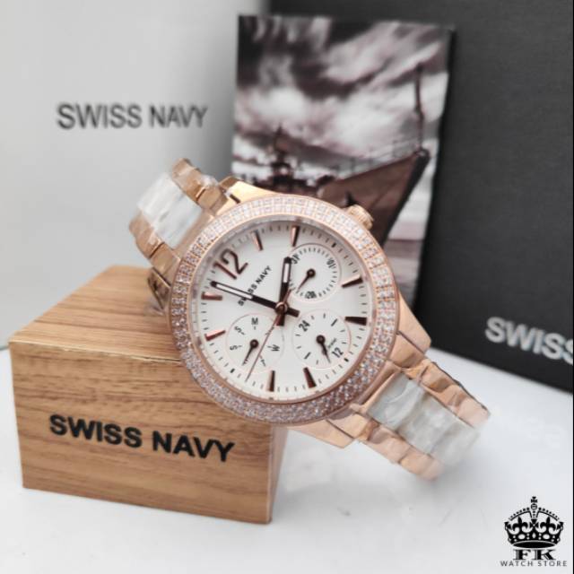SWISS NAVY SN8317 / 8317 Sapphire Glass Original Jam Tangan Wanita Analog