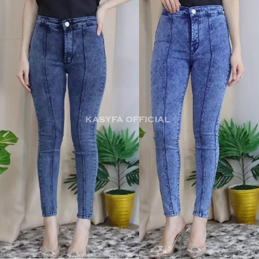 JEANS HIGHWAIST SNOWLY // HIGH WAIST JEANS SNOWLY WANITA