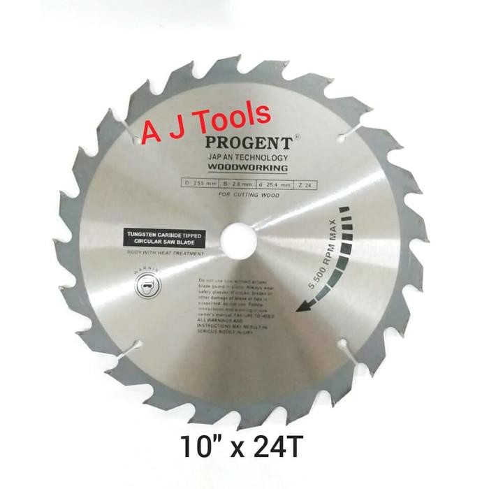 Gergaji Listrik / Mata Gergaji Kayu Circular Saw Blade Progent 10" Inch X 24T