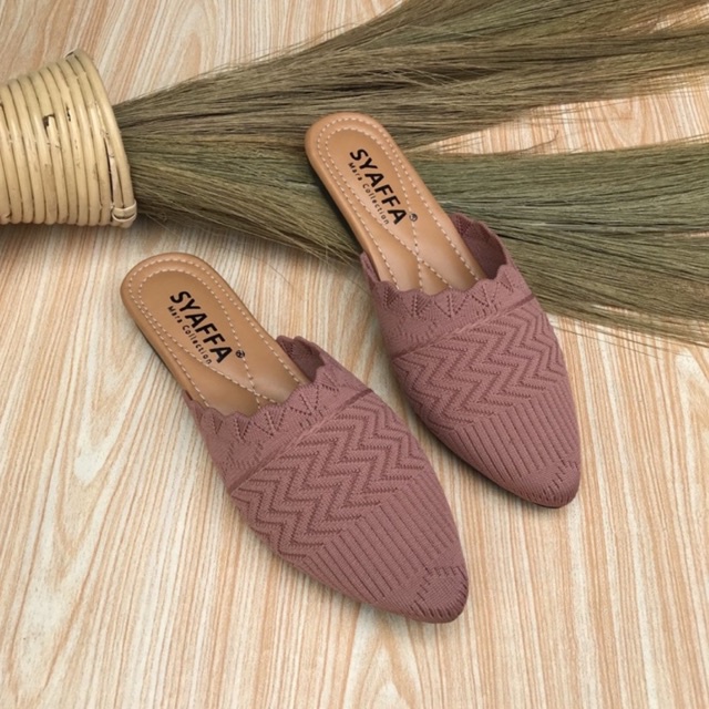 MARASYAFFA - SEPATU FLAT WANITA RAJUT IMPORT SF01