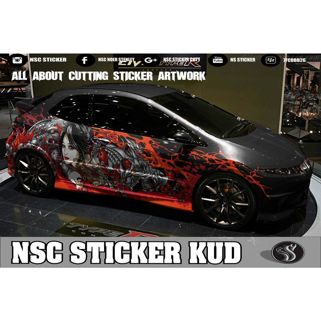 Sticker Mobil Japan Animasi Shopee Indonesia