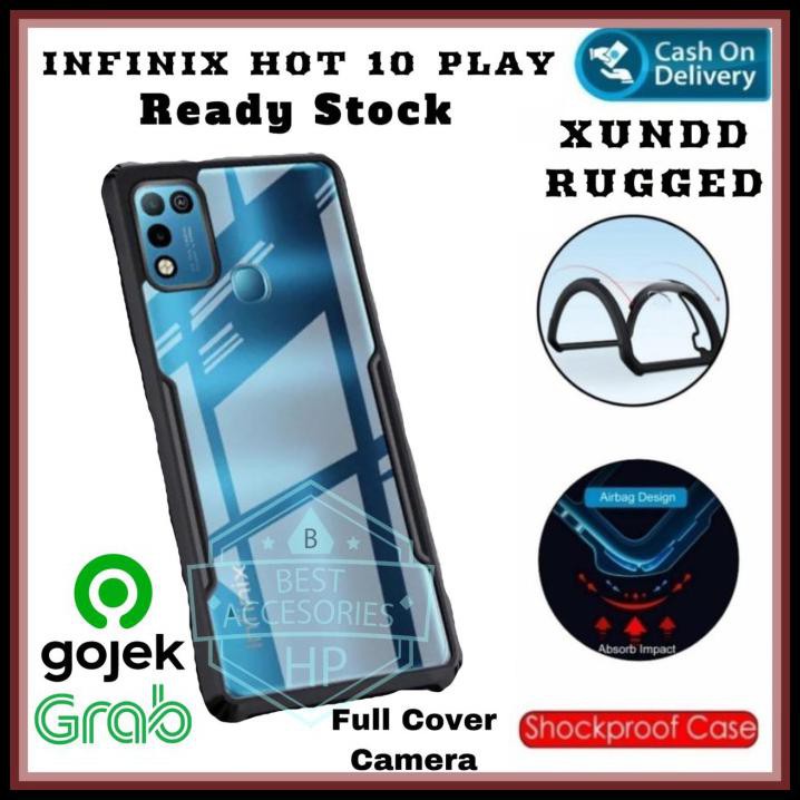 Infinix Hot 10 Play Xundd Rugged Hard Case Soft Bumper Clear Cover Tpu