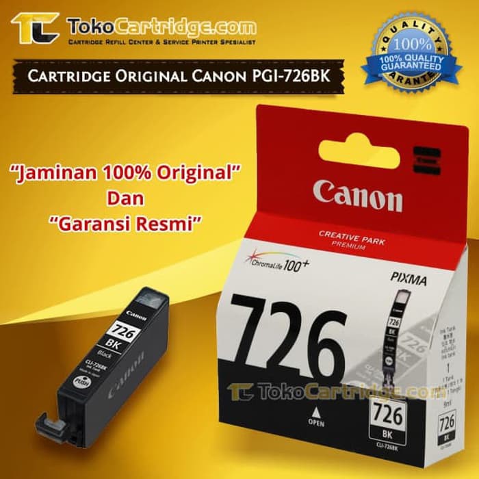 Cartridge Original Canon CLI-726 CLI726 726 726BK CLI-726BK Black,