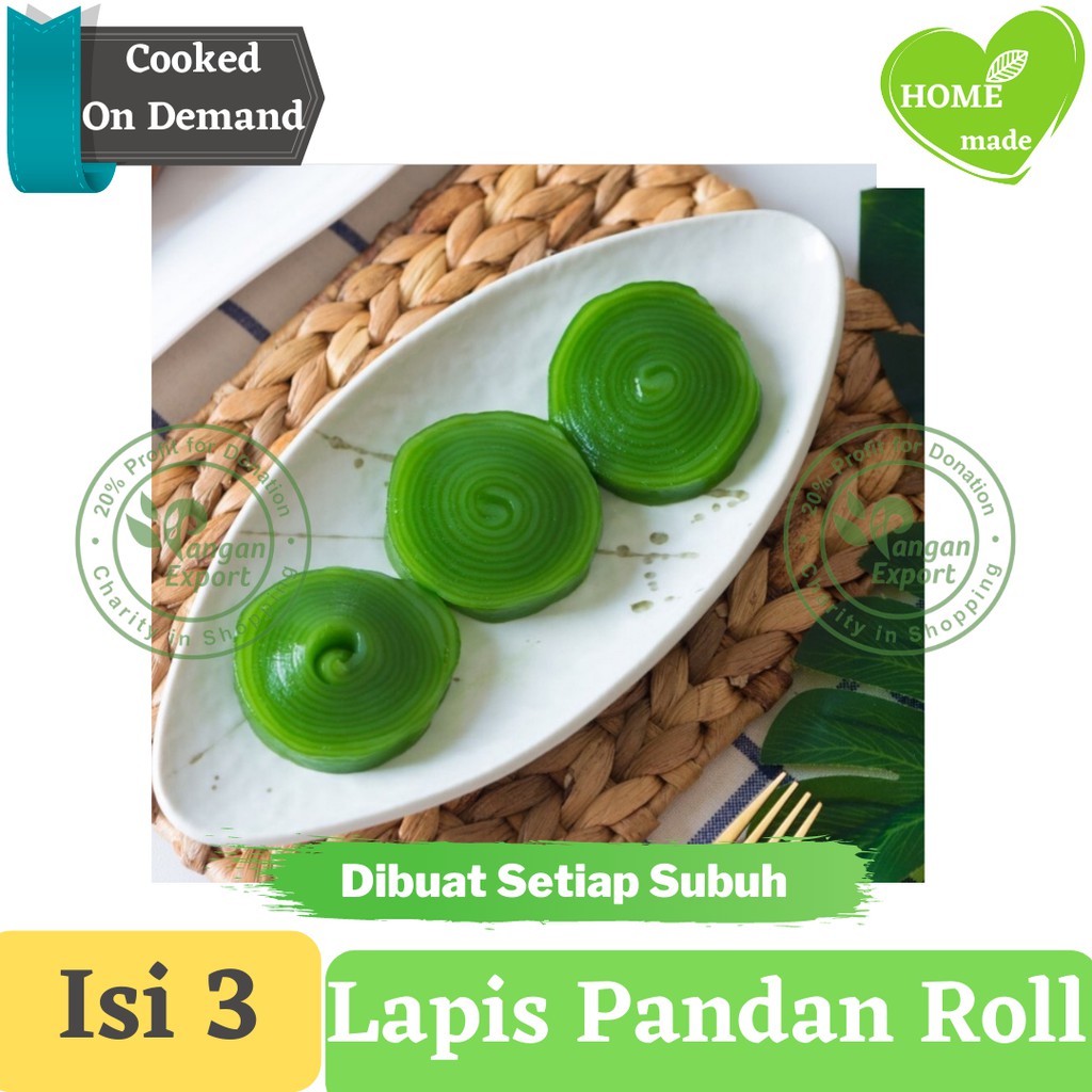 

Lapis Pandan Roll Enak , Jajanan Pasar Homemade , Kue Basah