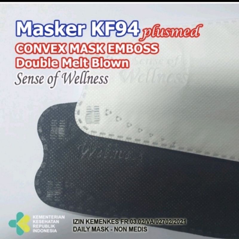 Masker KF94 SENSE OF WELLNESS Convex 4Ply 10 Pcs Medis Korea KF 94 Disposable 4 PLY Evo Mask