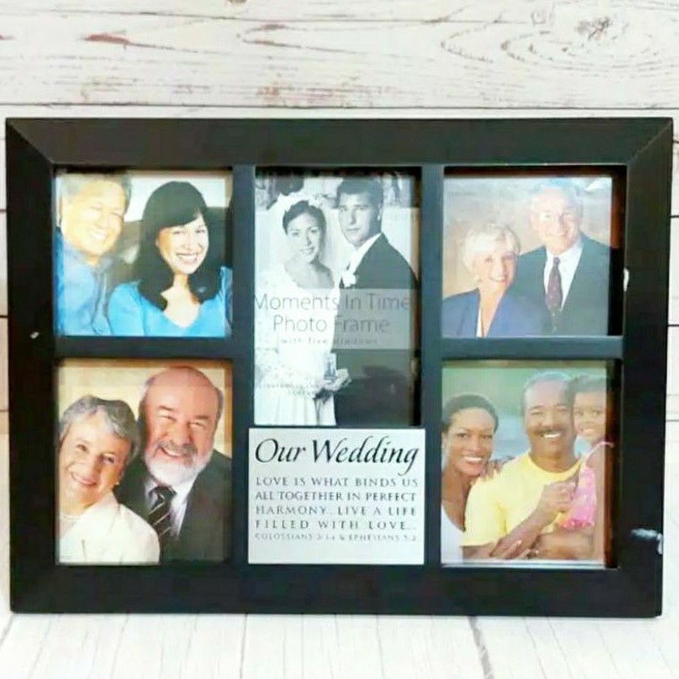 FAMILU SILVER &amp; WOODEN PHOTO FRAME