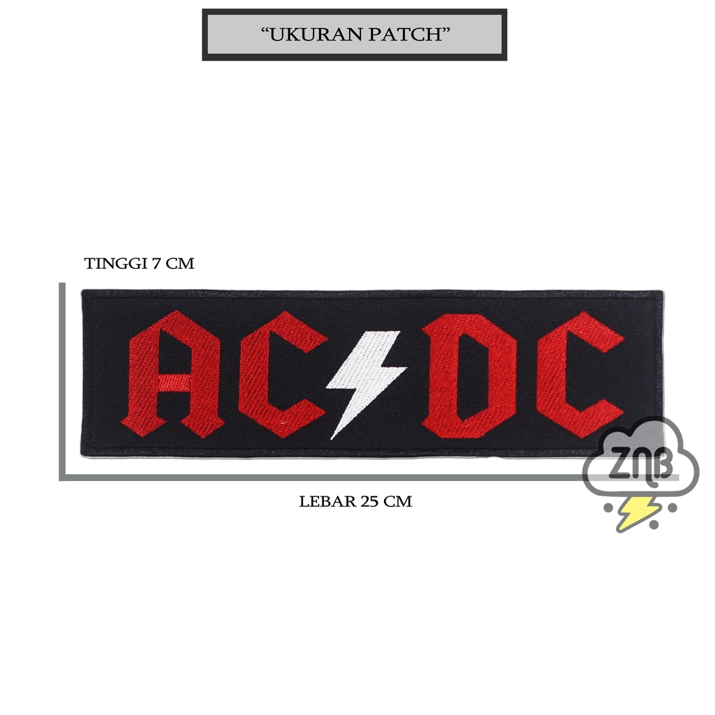 PATCH BORDIR ACDC SATU PAKET PATCH MUSIK PATCH JAHIT EMBLEM BEST QUALITY