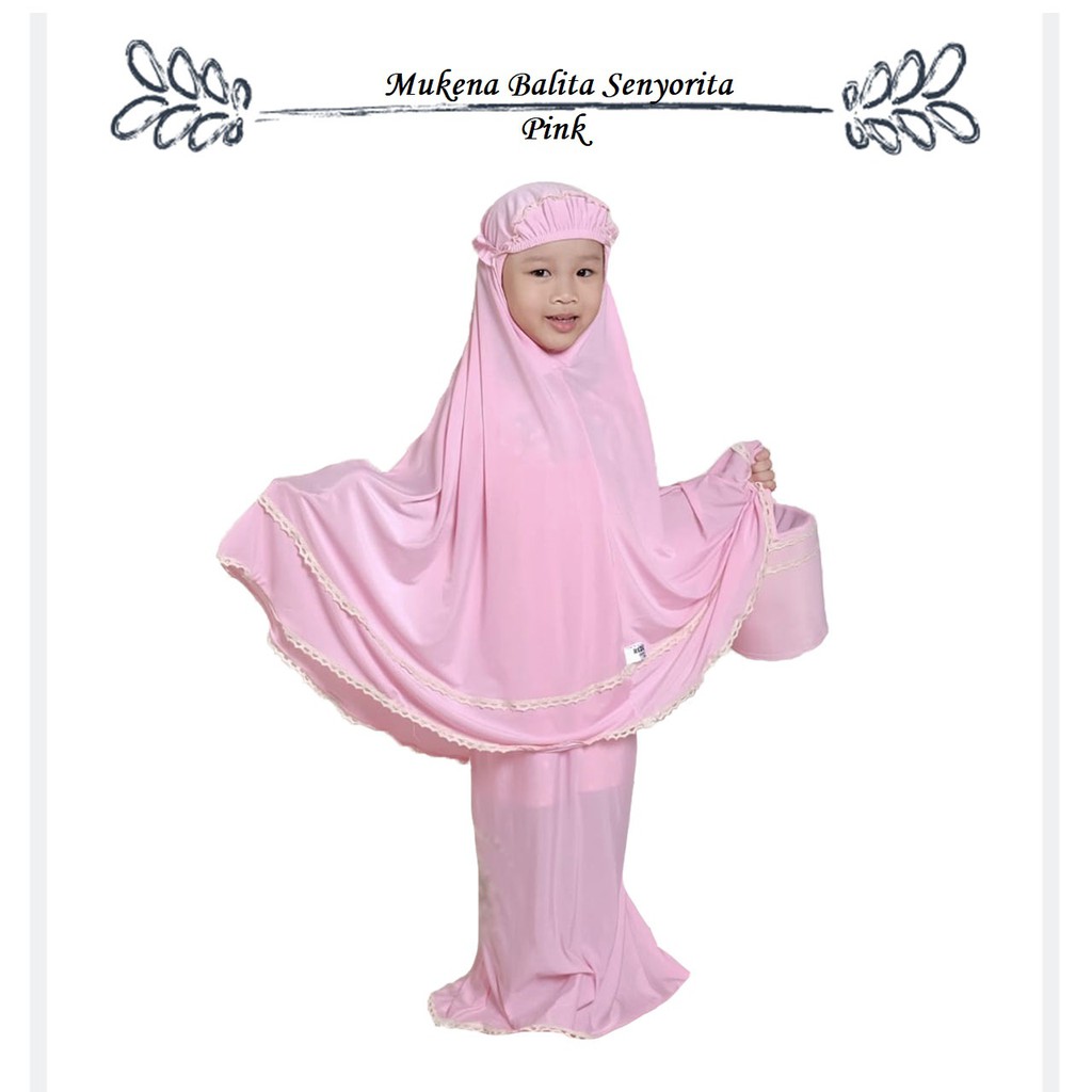 Mukena Anak Baby Bayi Batita Balita 1 2 3 4 5 Tahun Senorita / Mukena Bayi / Mukena Balita / Terbaru-4