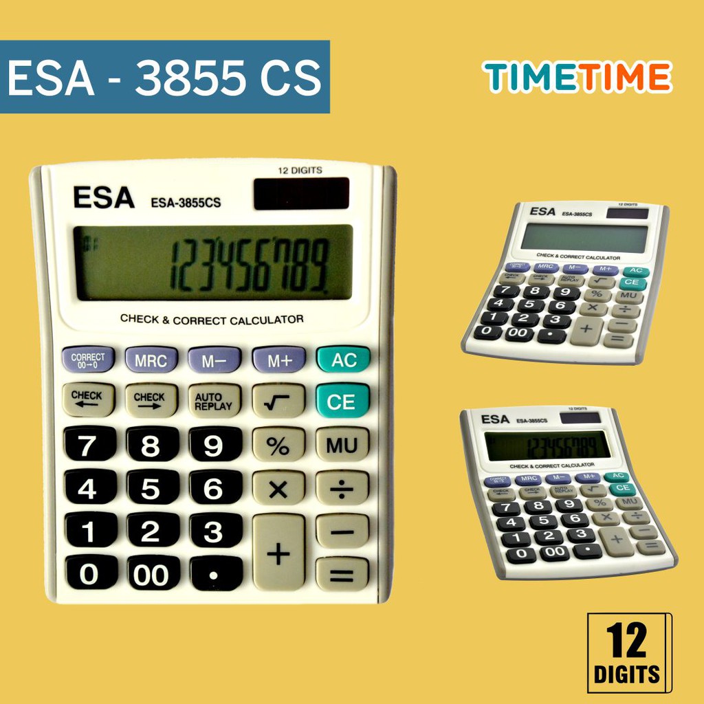 Kalkulator Check Correct 12 Digit Kalkulator Murah Dagang BEST SELLER ESA 3855