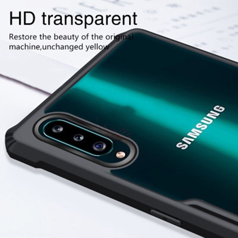 PAKET 2 IN 1 Case Samsung A50S Armor Fusion Transparent Prmium Casing Free Tempered Glass