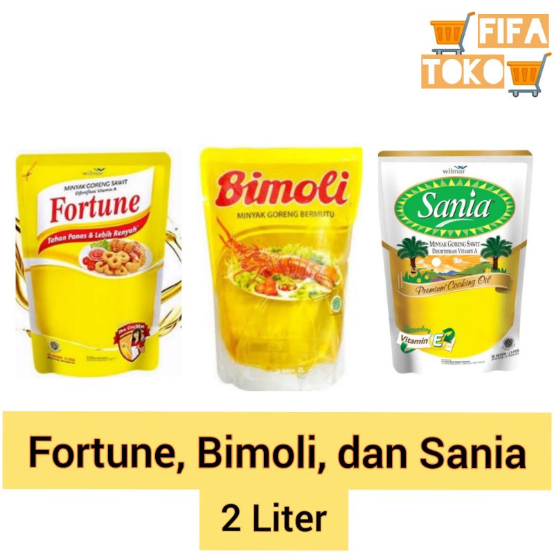 

FORTUNE, BIMOLI, dan SANIA Minyak Goreng 2L/ refil 2L