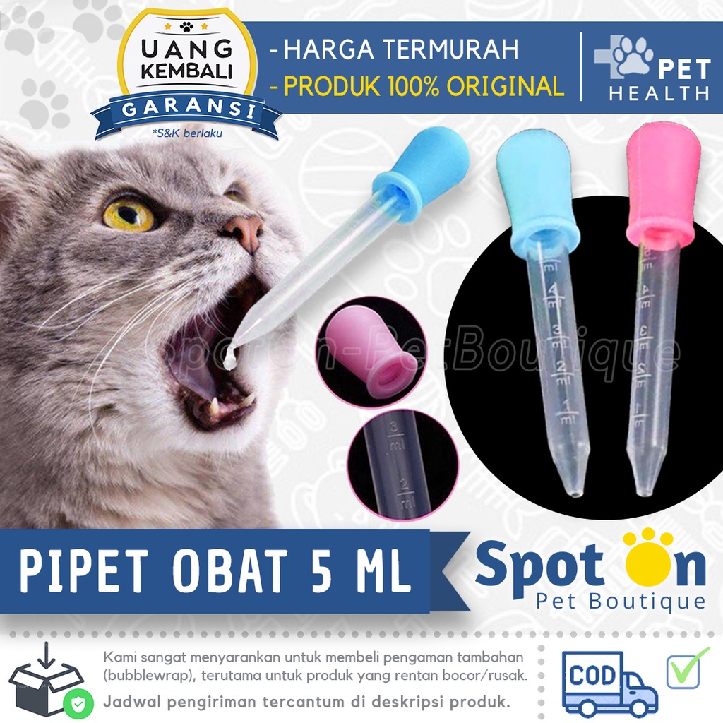 Pipet Obat Tetes Hewan 5 ML | Pemberi Obat Cair Hewan | Spetan 5ML Kucing Anjing Kelinci | Pet Feeder Spuit Obat