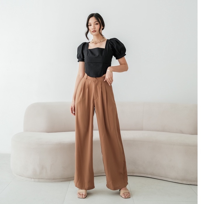 [TAVIA] TORY BASIC CULLOTE/ Celana Panjang Wanita / Celana Panjang kulot / HW Pants / Celana Bahan Wanita / Celana Kerja Wanita