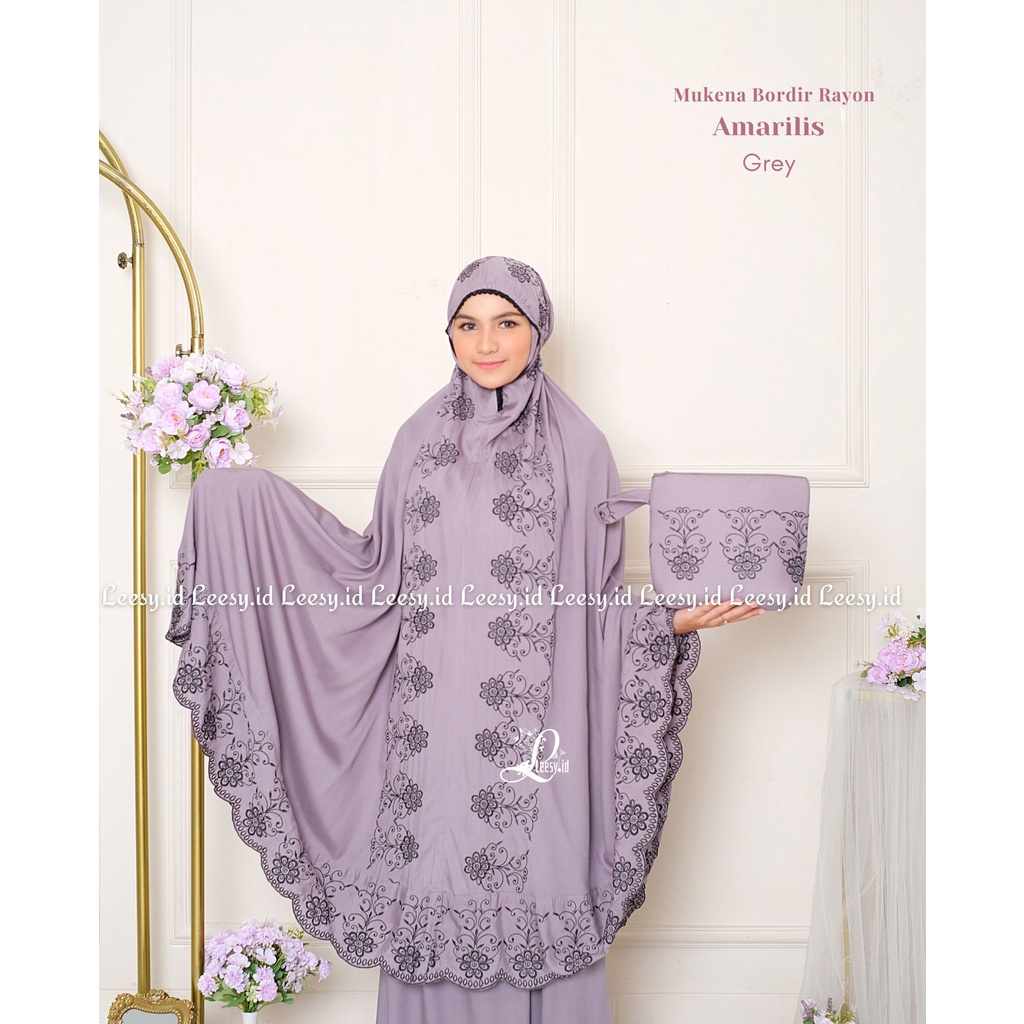 Jumuna _ Mukena Bordir Rayon Dewasa Amarilis