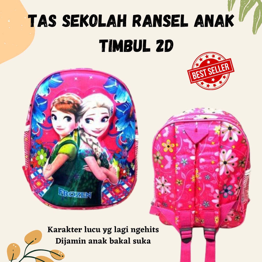 TERBARU! TAS SEKOLAH RANSEL ANAK UNTUK PAUD TK PLAYGROUP TIMBUL 2D