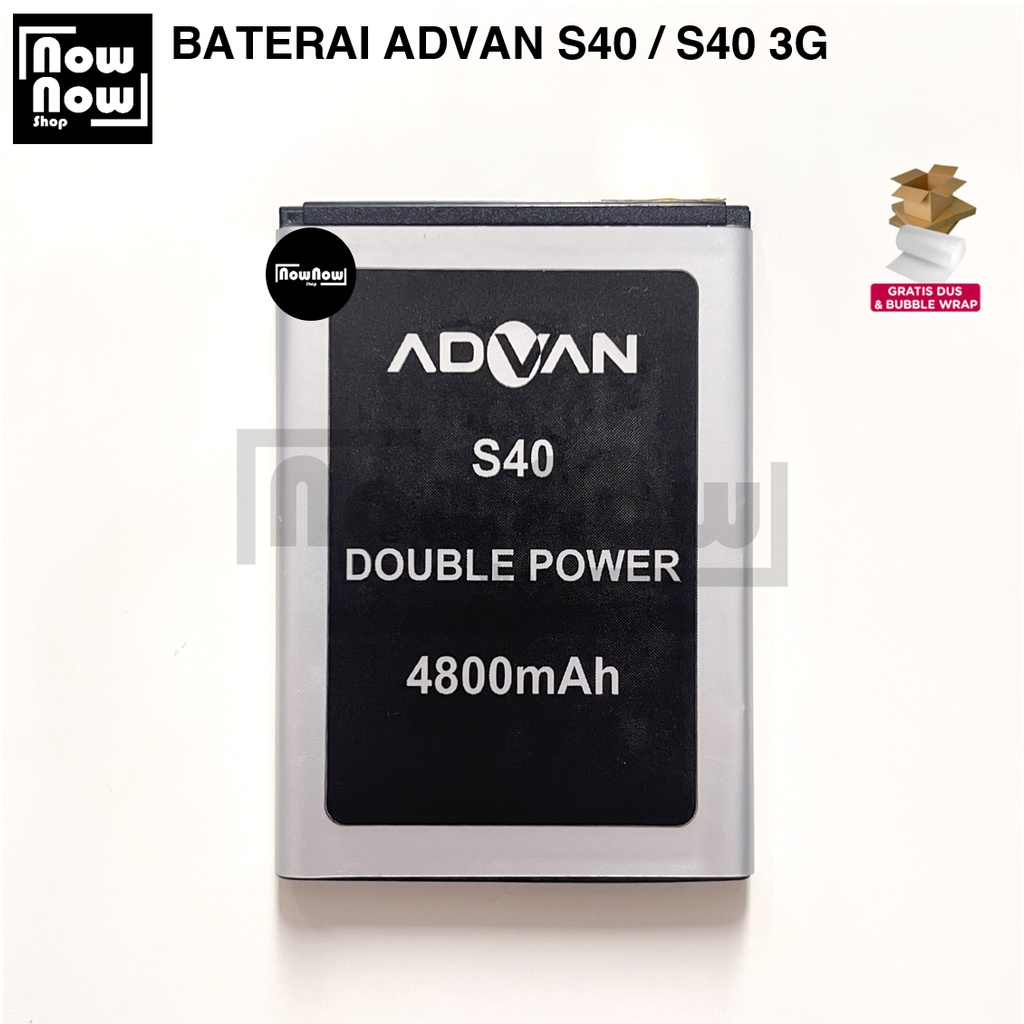 Baterai Advan S40 / S40 3G Original Double Power Batre Batrai Battery HP