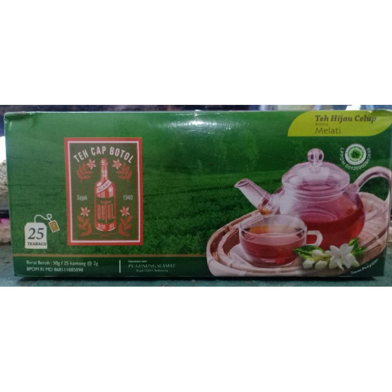 

TEH HIJAU CELUP CAP BOTOL AROMA MELATI ISI 25KANTONG