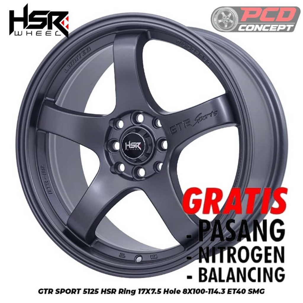 VELG MOBIL HSR R17 GTR SPORT HSR R17X75 H8X100-114,3 ET40 SMG | LIVINA MOBILIO AVANZA