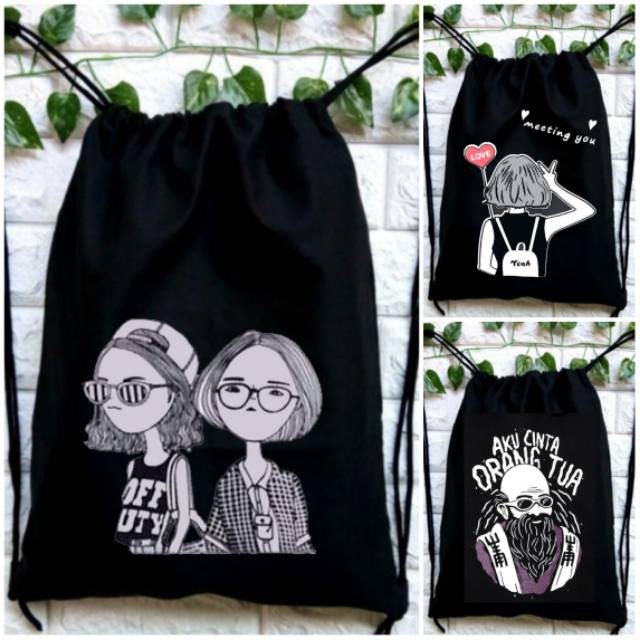 YA 444 - StringBag Terlaris / Tas Serut KPOP