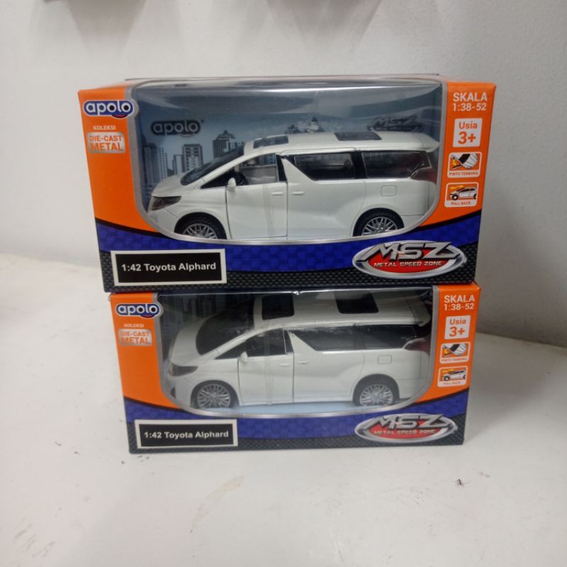 Diecast Toyota Alphard 2017 Putih MSZ APOLO