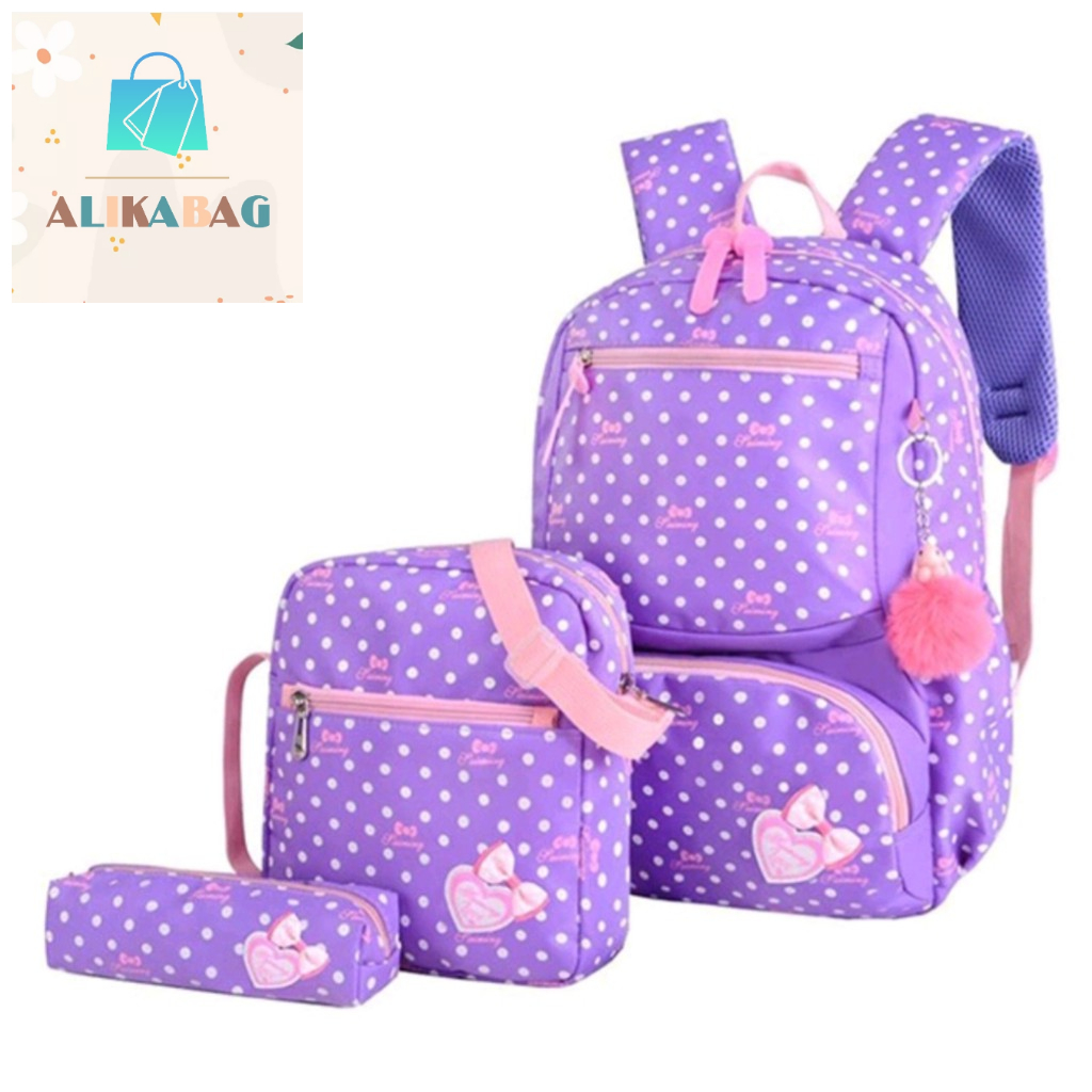 ALIKA BAG - Tas Ransel Wanita Saiming 3in1 Multifungsi Bagpack School