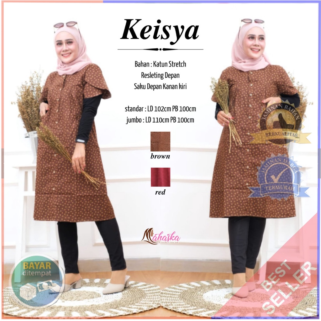 DASTER KEYSA TERMURAH - BAHAN KATUN STRETCH JAHITAN GARMEN - COD