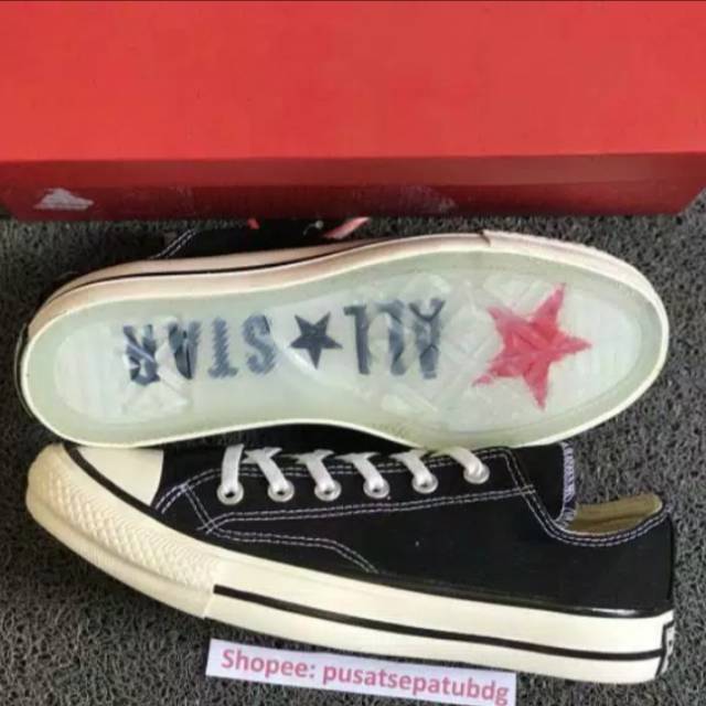 OBRAL SEPATU CONVERSE 70S HIGH X OFF WHITE GLOSSY BLACK WHITE PREMIUM