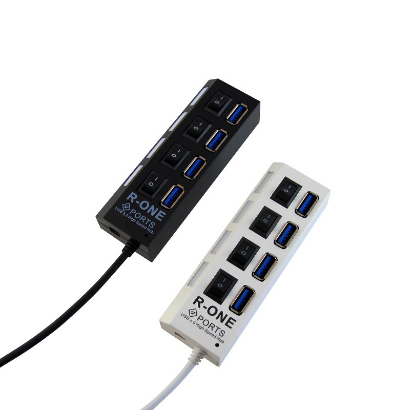 USB 3.0 HUB 4 port R-ONE with Switch Power ON OFF and LED indication