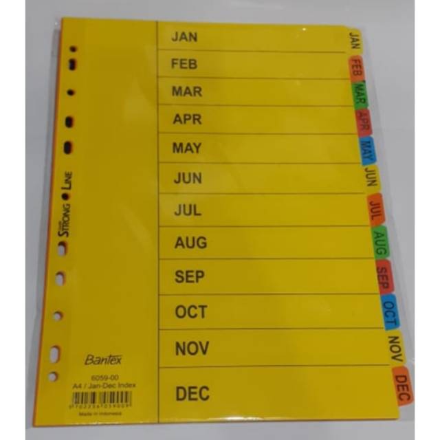 

Pembatas Dokumen / Divider Bantex A4-6059 (Jan-Des)