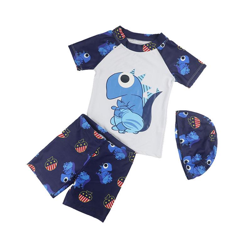 3Pcs Baju Renang Anak Laki laki Model Bikini Motif 3Pcs Baju Renang Anak Laki laki Model Bikini Motif