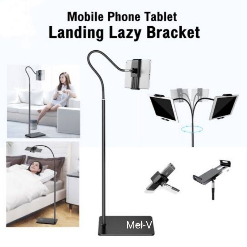 Bracket Hp  Standing  ,  Stand Lazypod Lantai 135 cm   - 175 cm Holder Phone Tablet standing Hp / Tripod lifting Lazypod Lantai Phone Tablet Holder