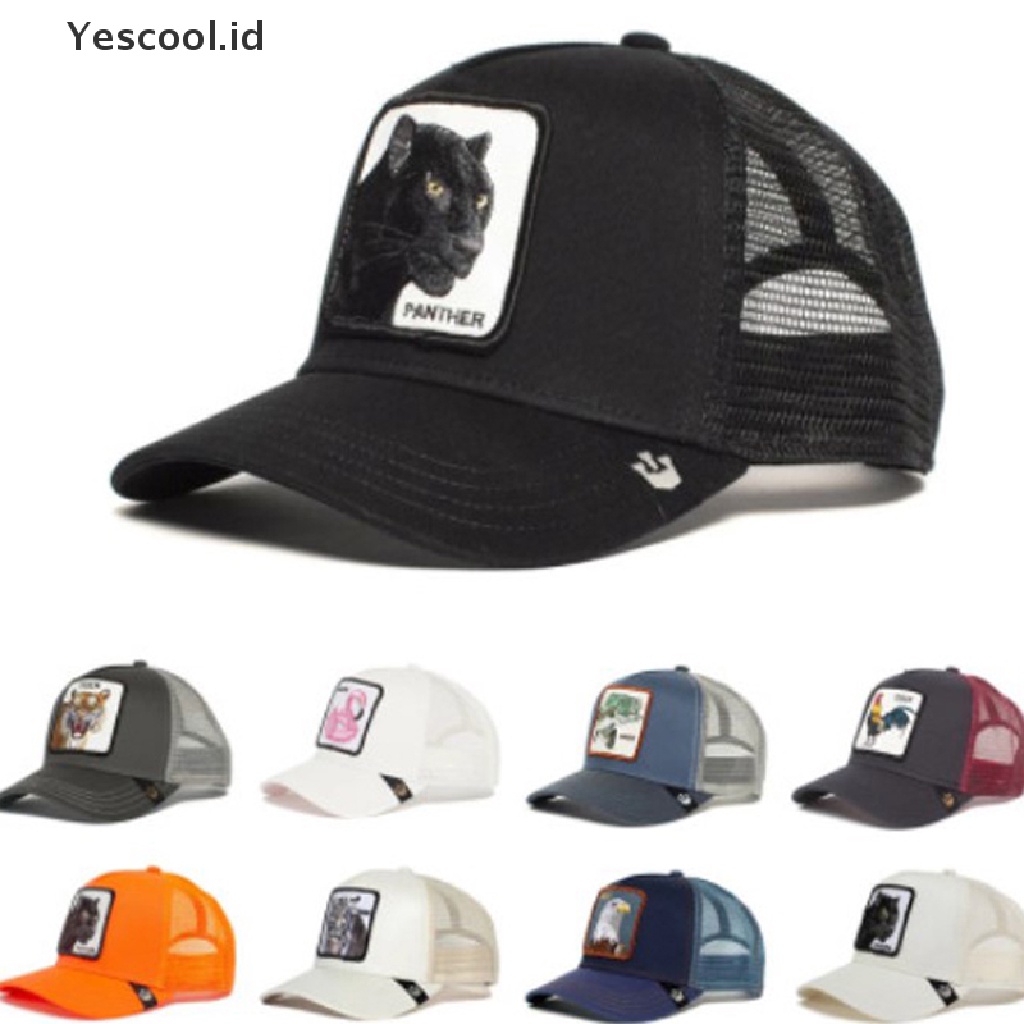 Topi Baseball Snapback Bahan Mesh Motif Hewan Peternakan