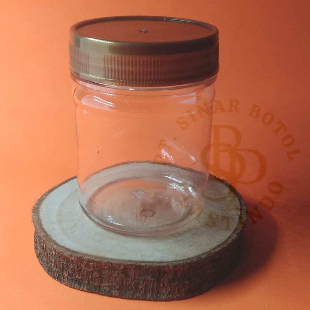 Toples Jar 100 ml botol  Plastik 100 ml / Jar 100ml murah - Tutup Gold