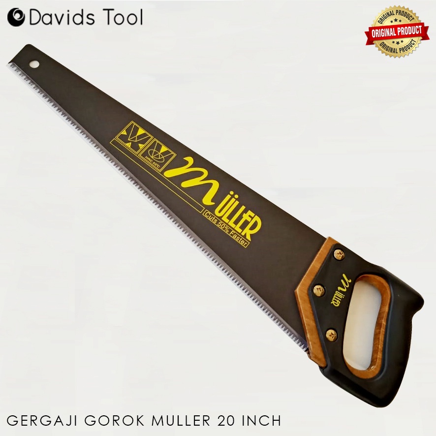 Muller Gergaji Pemotong Kayu Graji Belah Potong Tangan Manual Tajam 18 20 inch