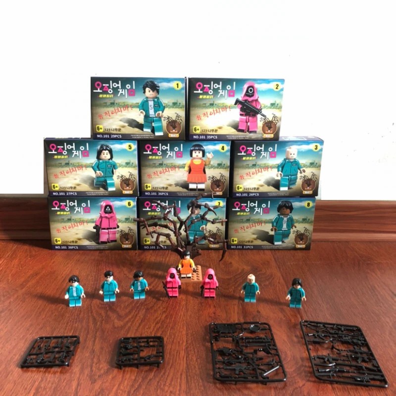 Bricks Figure Squid Game set 8 PCS Netflix KDrama