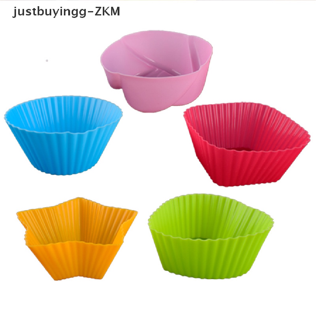 5 Pcs Cetakan Cupcake Muffin Bahan Silikon Non Slip Untuk Baking