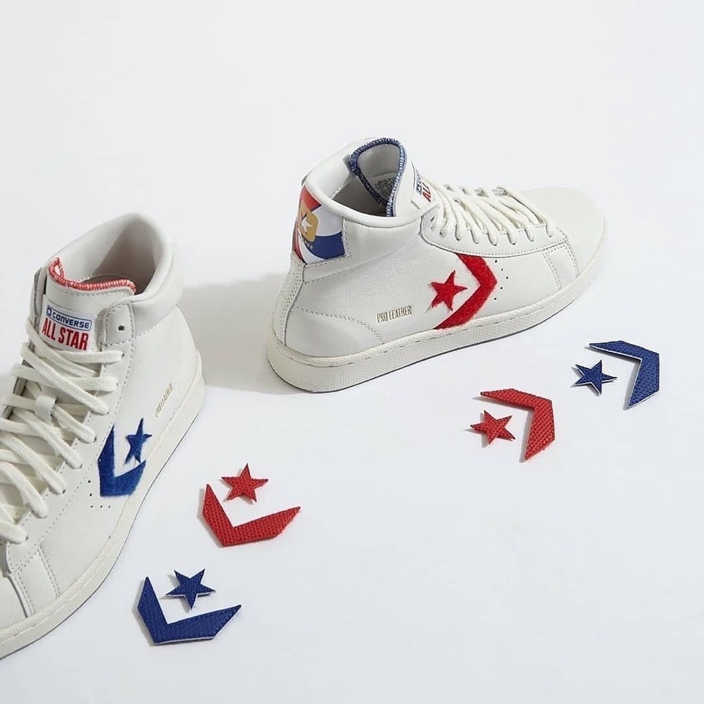 Converse Pro Leather High "Birth Of Flight Julius Erving" Vintage White University Red Rush Blue (13