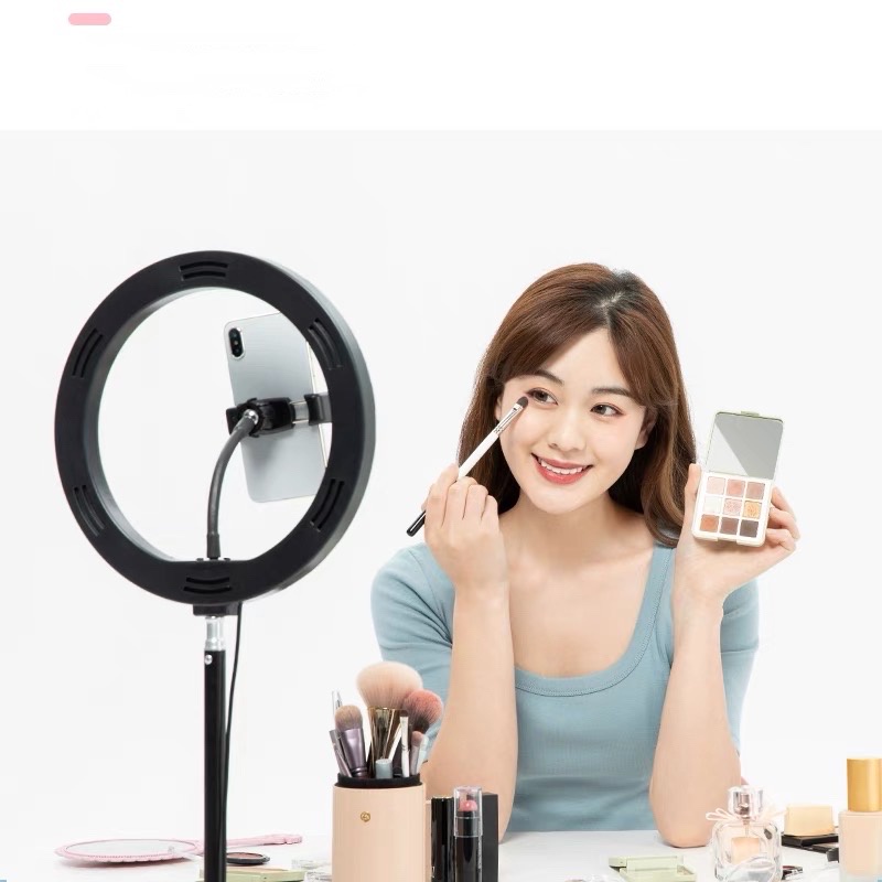 【33LV.ID】RING LIGHT LED Make Up Vlog Lampu Ringlight Tripod 2.1m