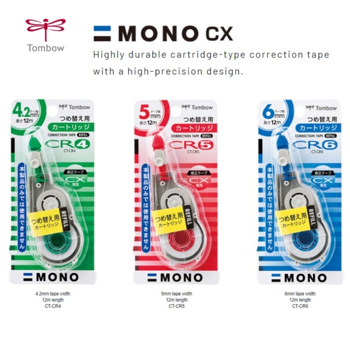 

Terlaris Tombow - Mono Cx - Refill Correction Tape / Refill Tipex Kertas Ct-Cx Bergaransi